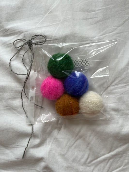 Hand dyed Suri Silk bundle