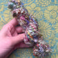 Handspun mini skein #10 ❀ 20g 2ply merino, silks, mohair boucle, scraps, ribbon