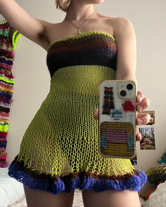 Bamboo handknit skirt/dress/tubetop🌱xxs-s