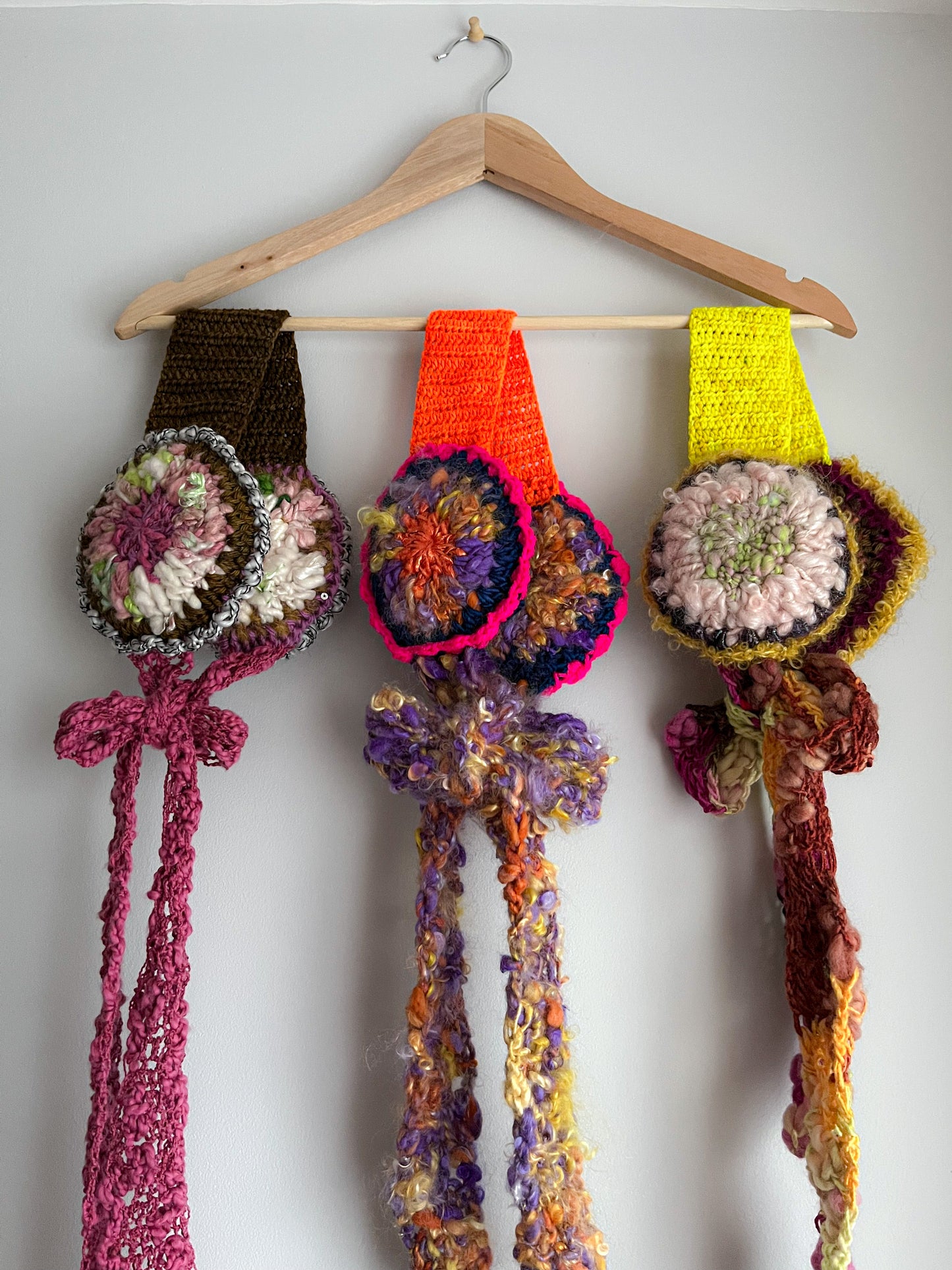 Crochet earmuff bonnet (brown headband)